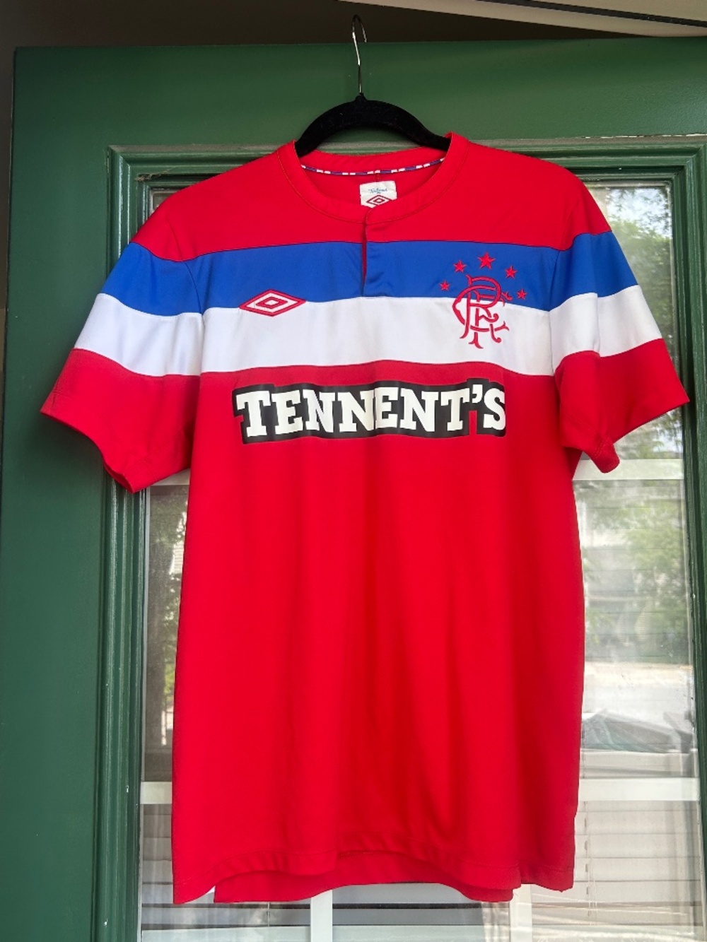 Umbro Tennent's‎ Rangers FC Scottish League Soccer Jersey - Size Small